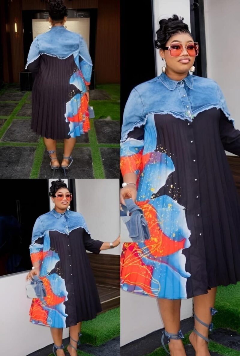 Floral Jean Flair Dress